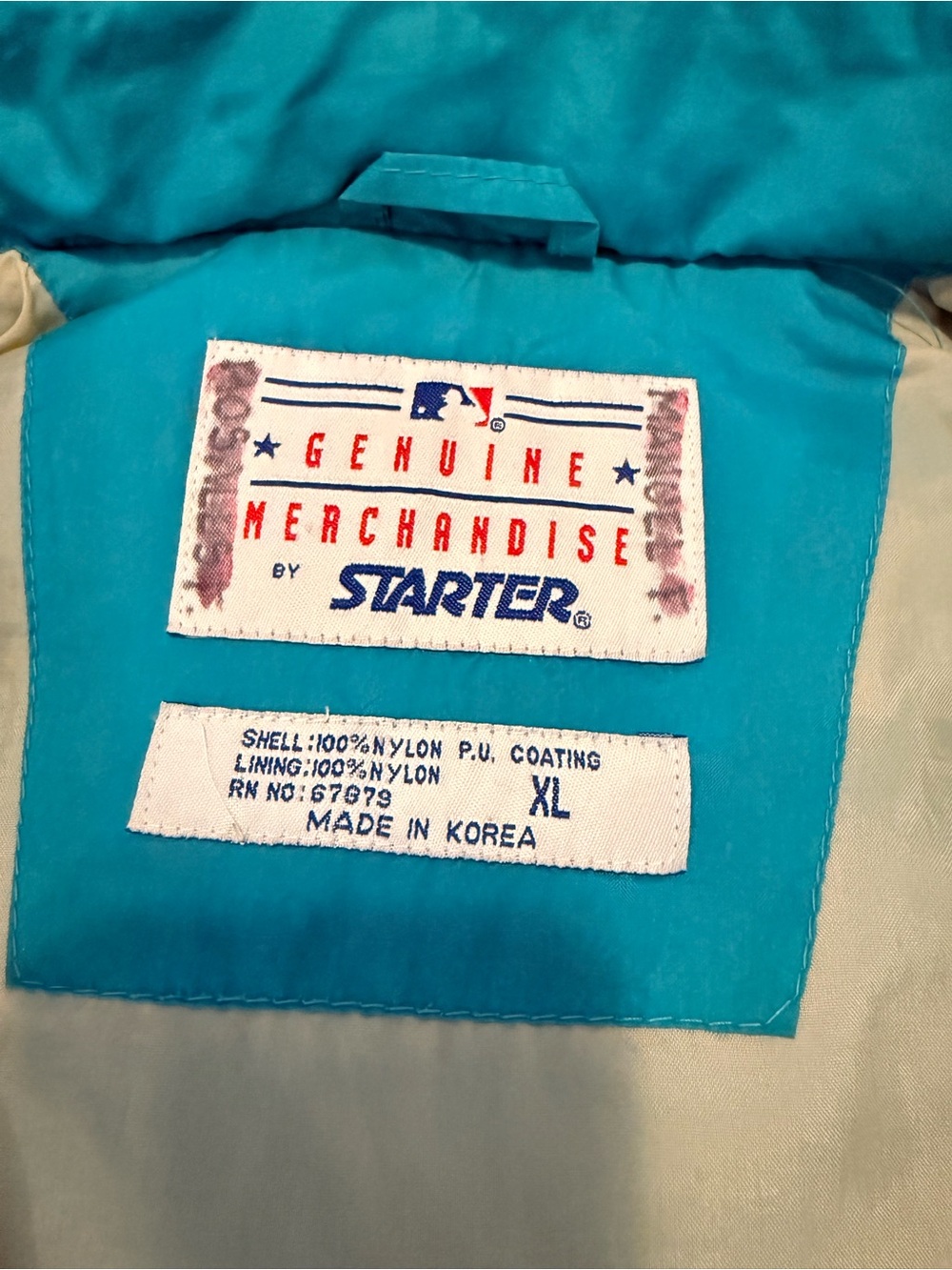 STARTER Vintage 90’s Marlins Men’s Windbreaker Jacket Fair condition Size XL - Picture 7 of 8